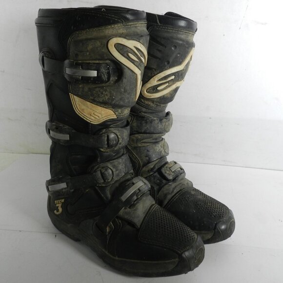 ALPINESTARS Tech Motocross Motorcycle Boots Black Enduro ATV MX